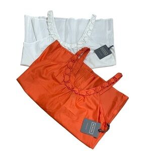 2-Piece Bundle - Merona Collection Cami Pom Pom Tank Tops - NWT Size Medium